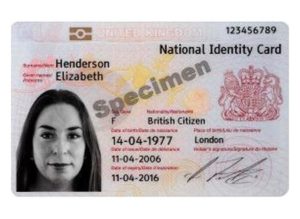 Так выглядит карта жителя Великобритании (National Identity Card)