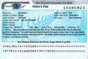 Визовое разрешение в Новую Зеландию