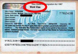 Так выглядит рабочая виза в Новую Зеландию