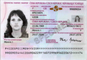 Паспорт гражданина Чехии (образец)