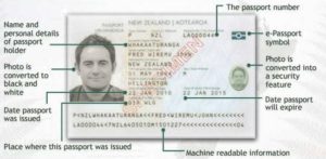 Паспорт гражданина Новой Зеландии (образец)