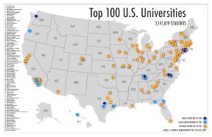 Топ 100 американских университетов. Кликните для увеличения