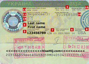 Так выглядит украинская виза