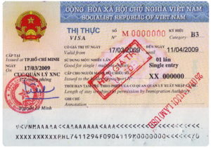 Так выглядит вьетнамская виза, полученная в аэропорту по прибытию