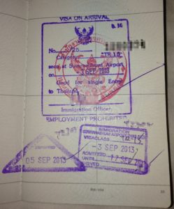 Такой штамп ставят в паспорт в тайском аэропорту по прибытию