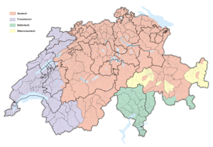 Языковая карта Швейцарии