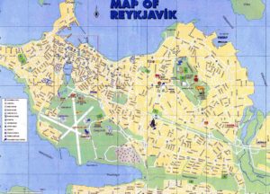 Туристическая карта Рейкьявика (нажмите на картинку чтобы увеличить изображение).