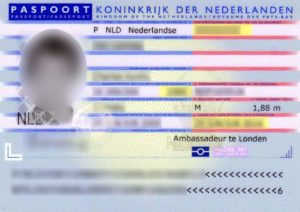 Паспорт гражданина Голландии (образец)