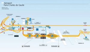 Схема аэропорта Шарль де Голль. Кликните для увеличения.