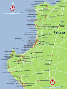 Карта Паттайи.