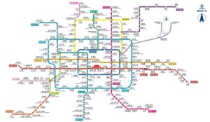Схема метро в Пекине.