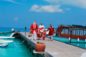 Дед Мороз на Мальдивах.
