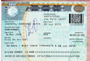 VOA (Visa on arrival) - туристическая виза на острова Бали сроком на 30 дней, данный тип визы без продления.