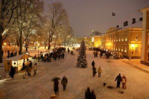 Финский город Турку в канун Рождества и Нового года